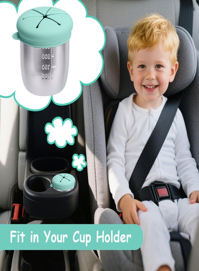 Ubisye Snack Cups for Toddlers Spill Proof, Stainless Steel Snack Containers for Kids, Reusable Toddler Snack Containers with Lid & Handle, Baby Snack Cups, Dishwasher Safe 2 Pack - Image 5